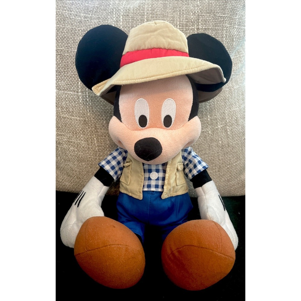 Walt Disney Parks Fisherman Mickey Mouse‎ Plush Stuffed Doll Animal Plushie 15"
